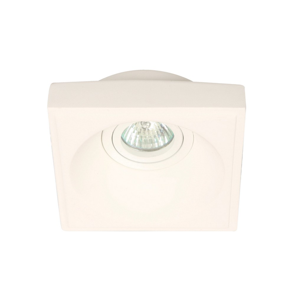 Lámpara de Yeso Empotrable Ajustable 50W Blanco Mate