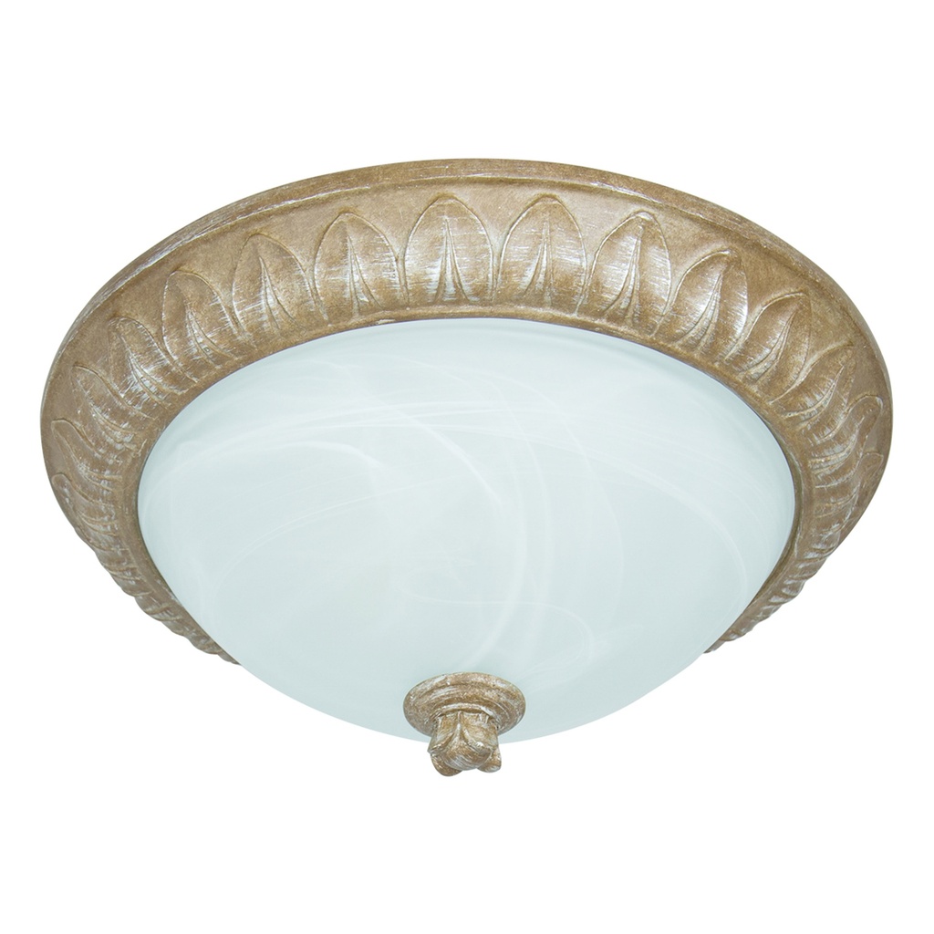 Lámpara Plafón de 60 W Color Bronce Antiguo de 2 Luces