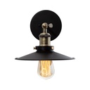 Aplique de Pared Designers Vintage Negro 60W E27 1 Luz