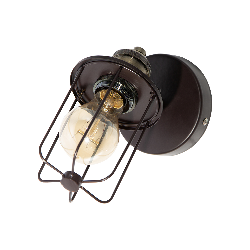 Lámpara de Pared Negro Oscuro Vanity de Baño 40w T45 1 Luz