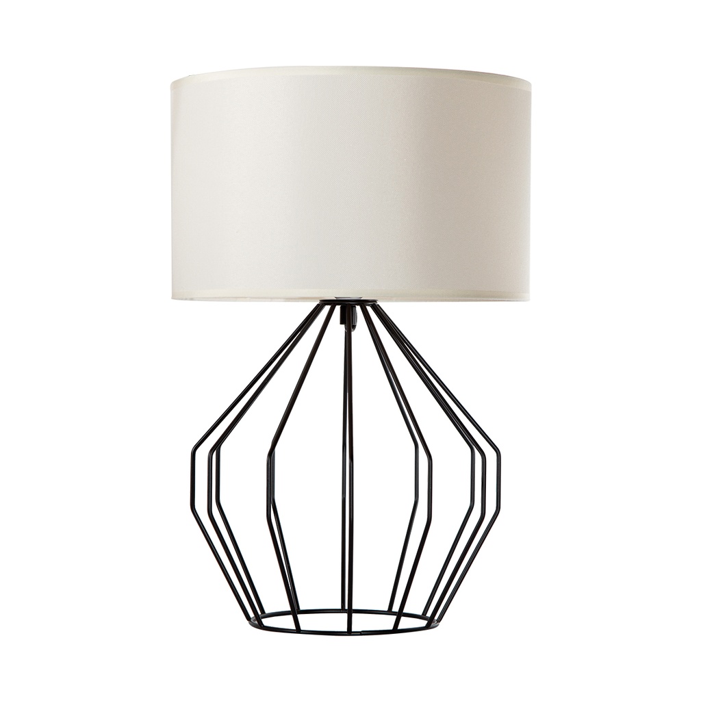 Lámpara de Mesa Geométrica Vintage Negro 60w E27 1 Luz