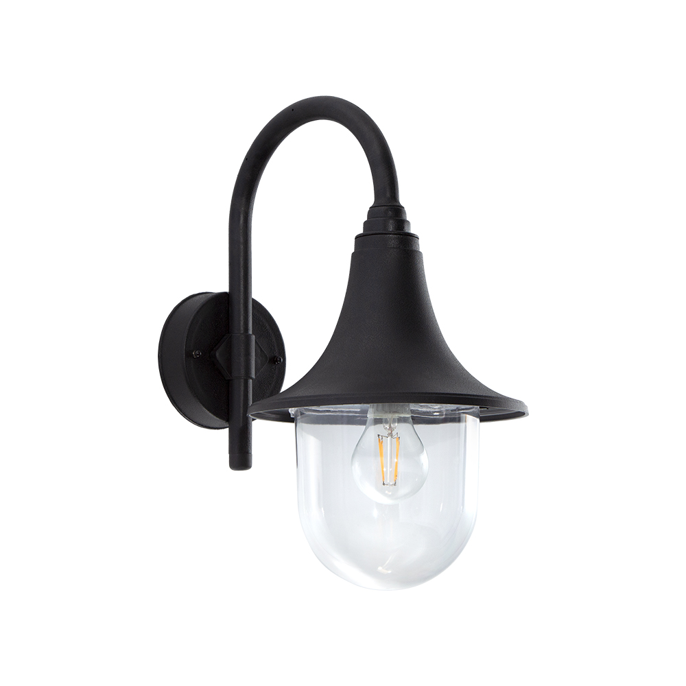 Aplique Pared Exteriores Farol Negro 60w E27 1 Luz