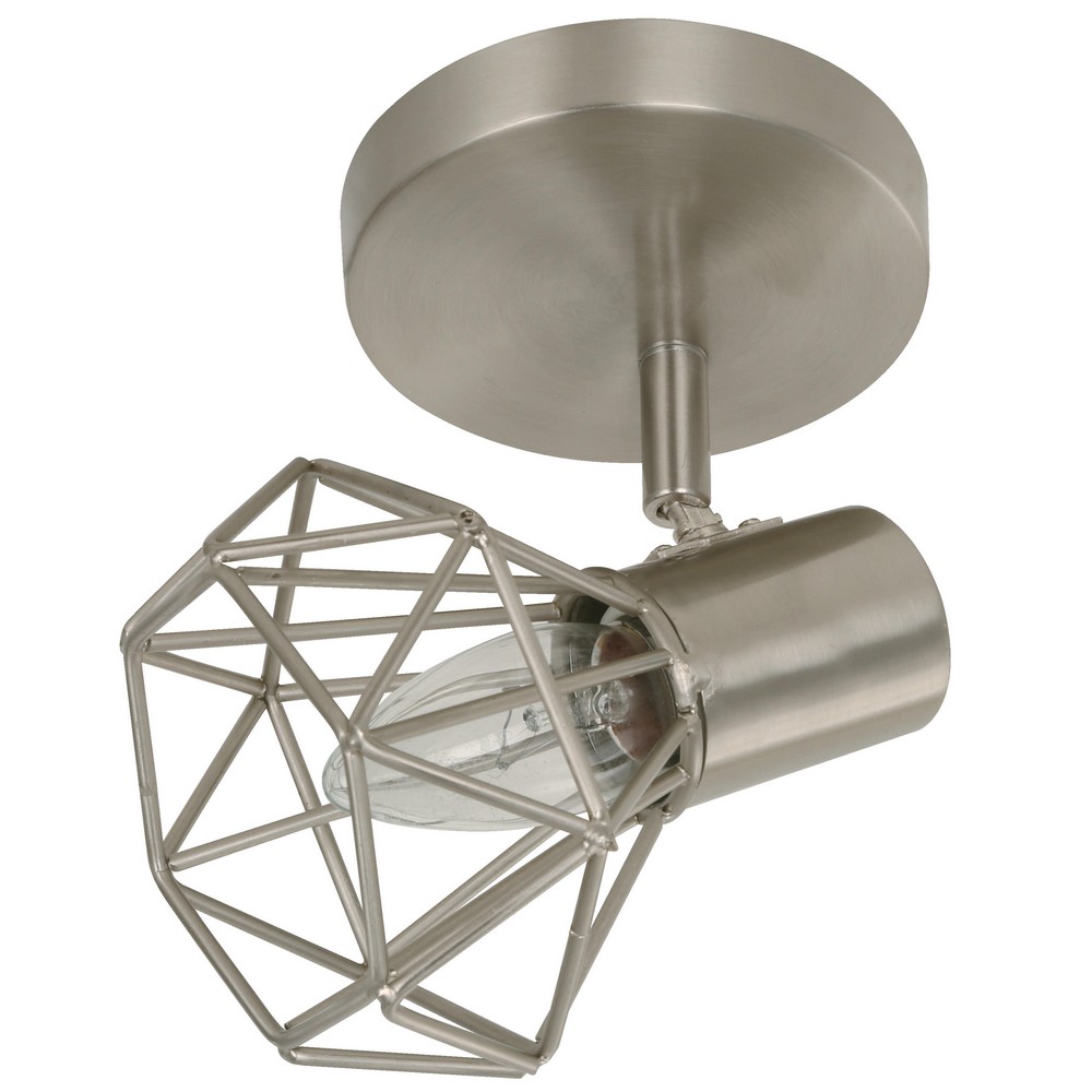 Lámpara Pared LED Plata E27 60W 1 Luz