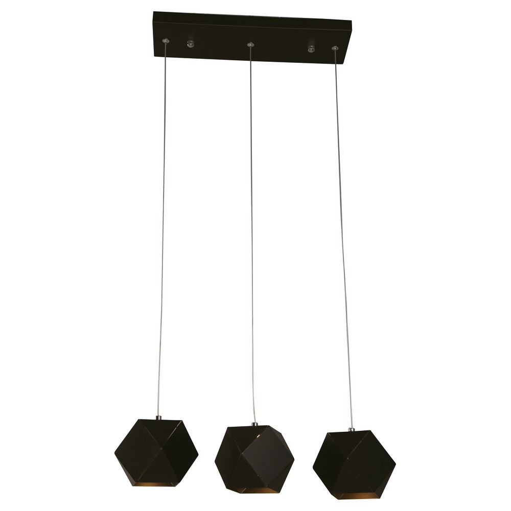 Lámpara Colgante LED Moderno Negro Luz Cálida  12w