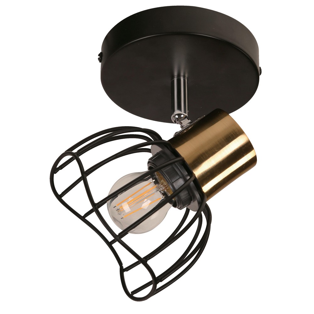Riel 1 Luz 40w, acabado negro mate