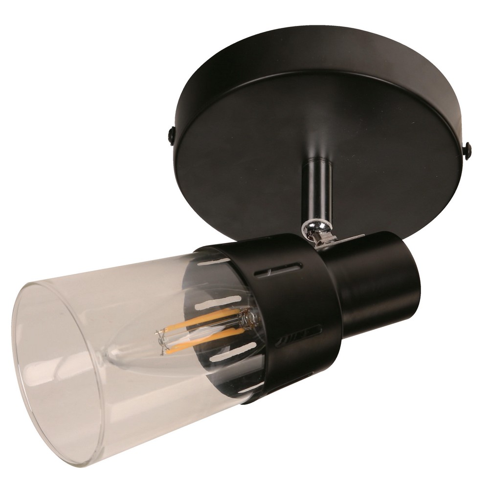 Lampara de pared Negro Mate 1 Luz 40w E14
