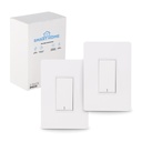 Interruptor de pared inteligente encendido y apagado vía WIFI, 2 Piezas