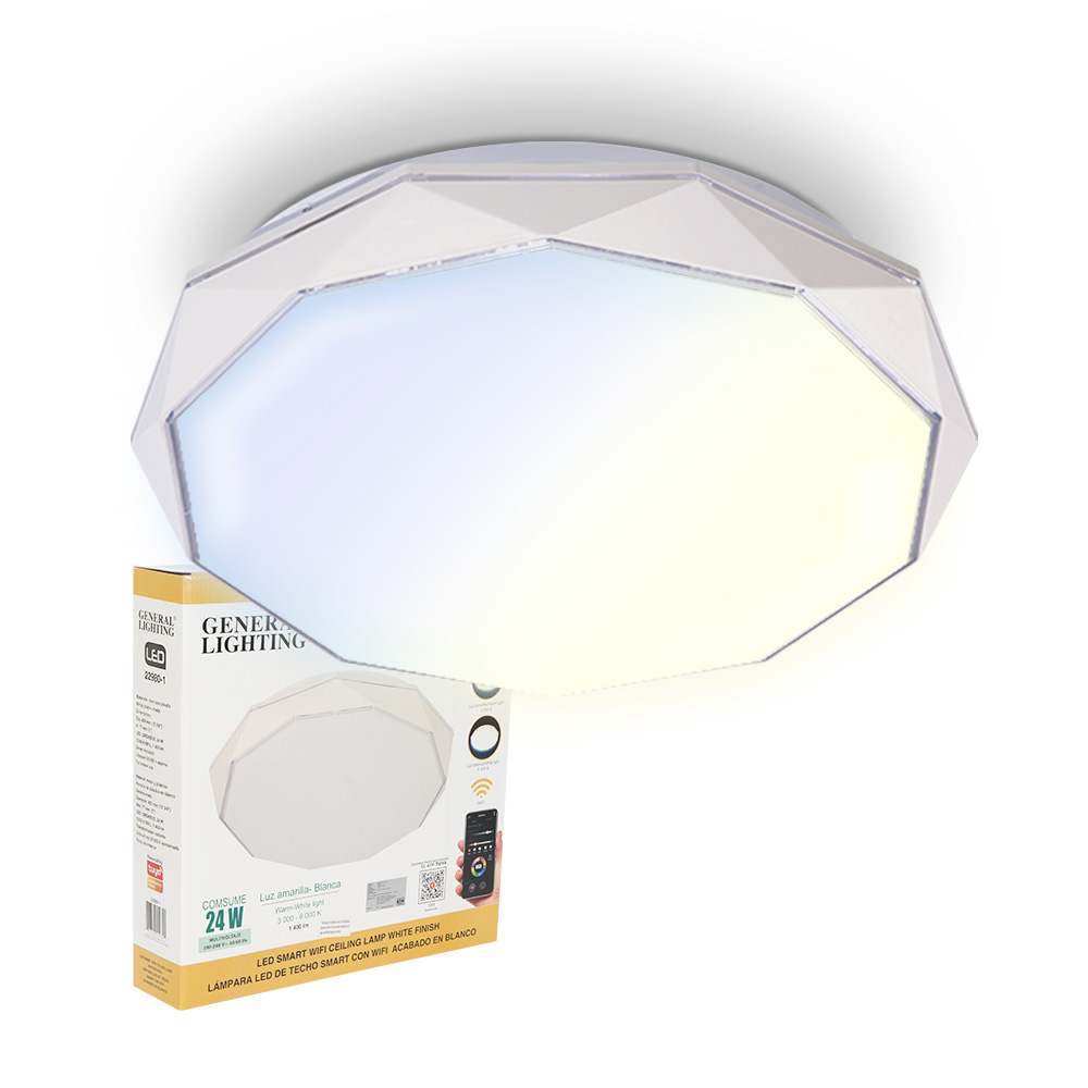 Lámpara de techo LED inteligente 24W