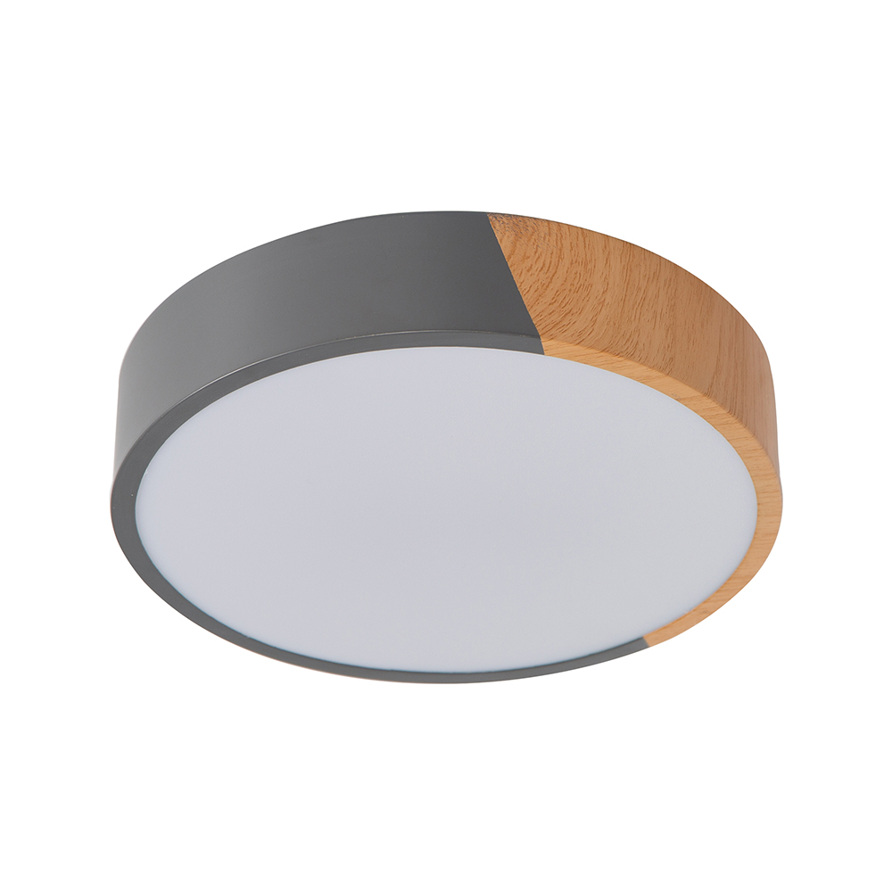 Lámpara de Techo  Empotrable LED 12W Madera Rústica Clara