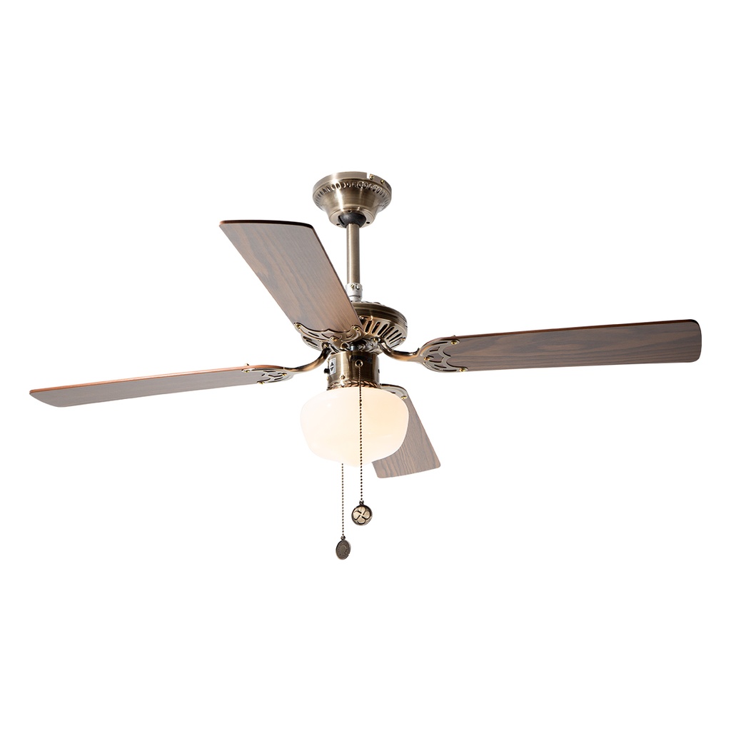 Ventilador de techo 42" bronce antiguo 1 Luz E27 40w