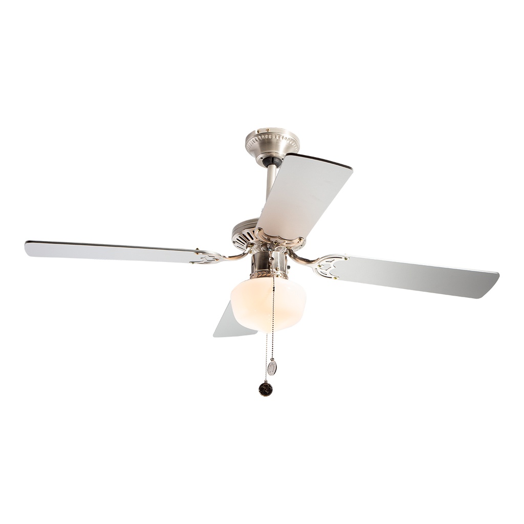 Ventilador de techo 42" níquel satinado 1 Luz E27 40w