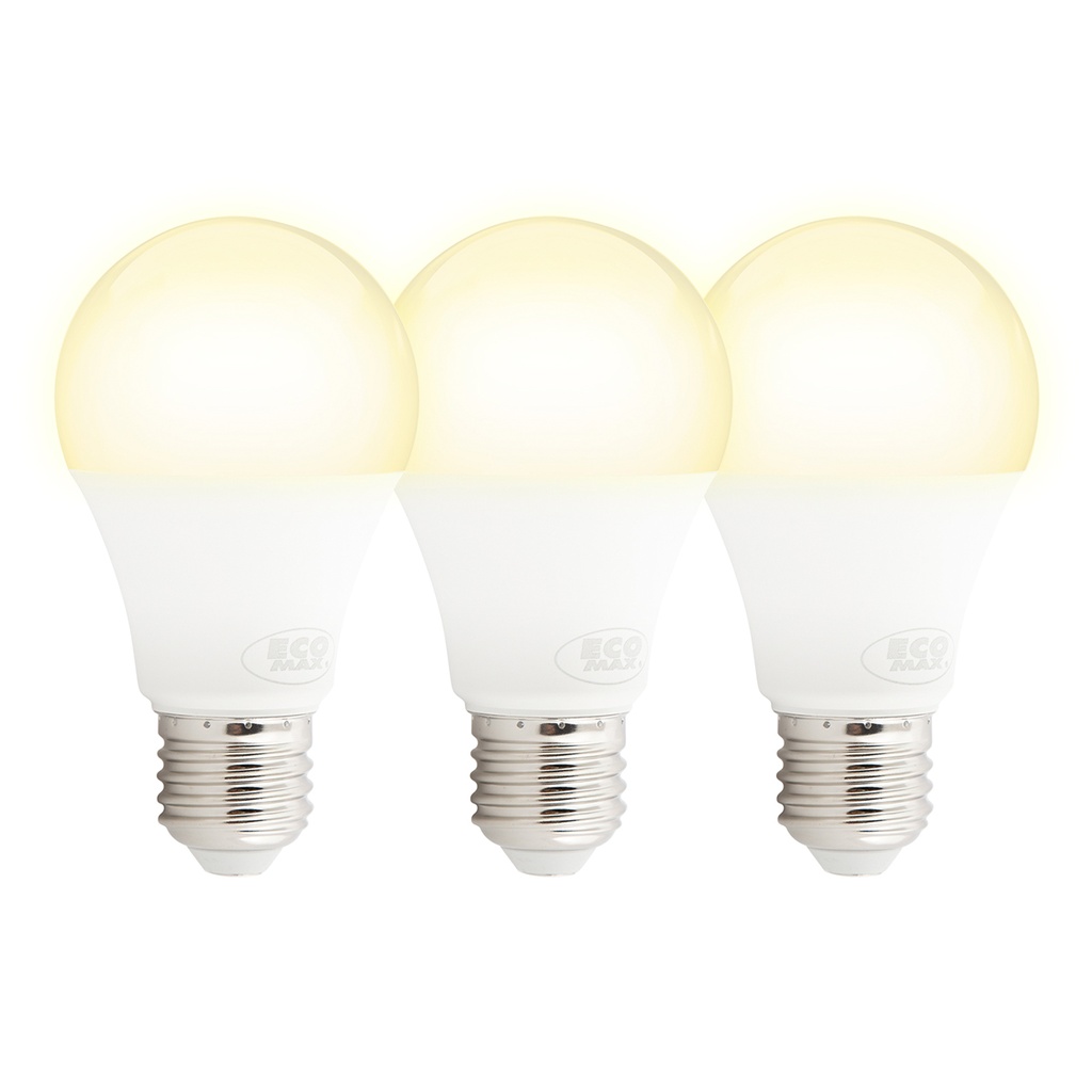 Foco LED Tipo A60 Integrado 10w Luz Blanca 2700k Socket E27 3 set