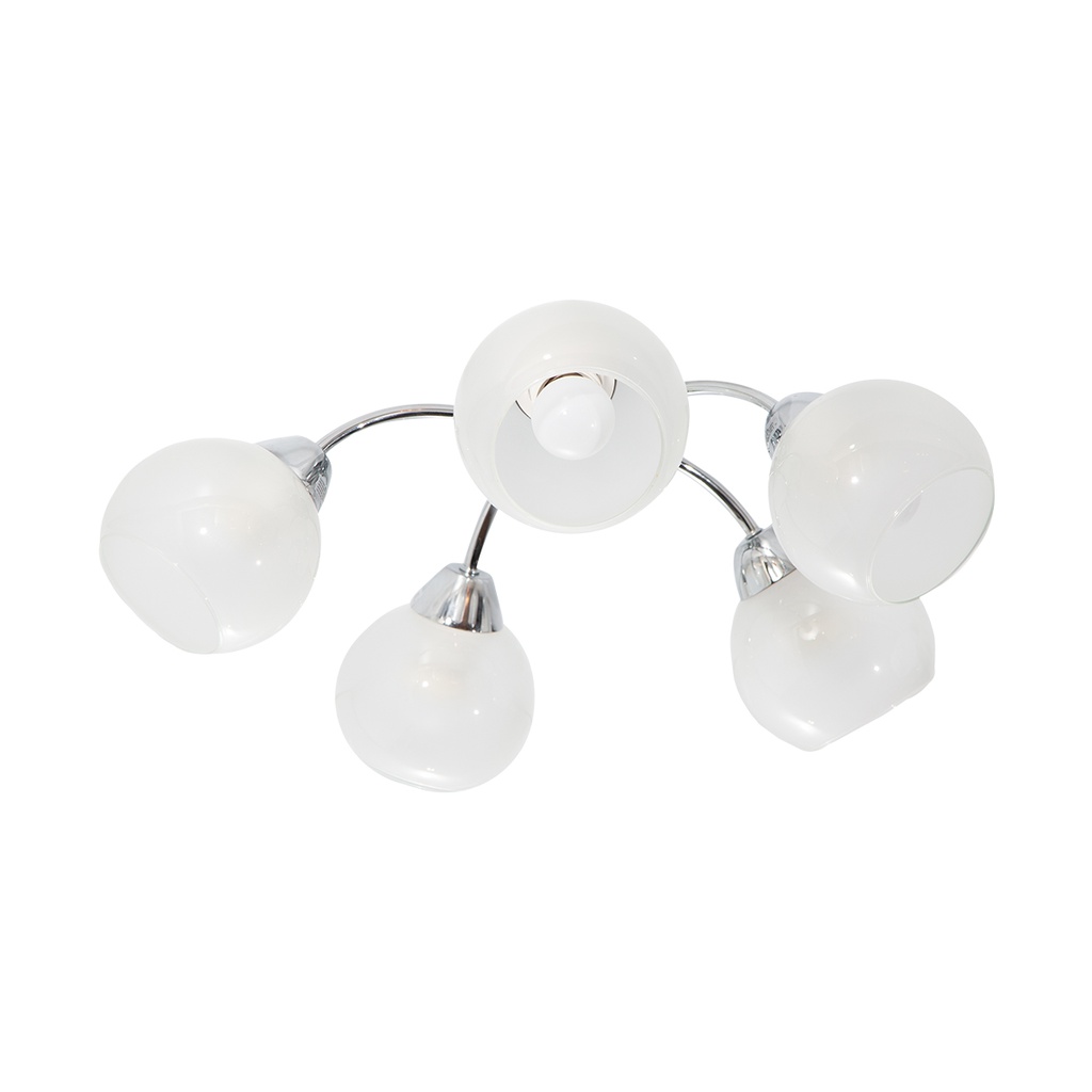 Lámpara Techo Cromo E27 40W 5 Luces