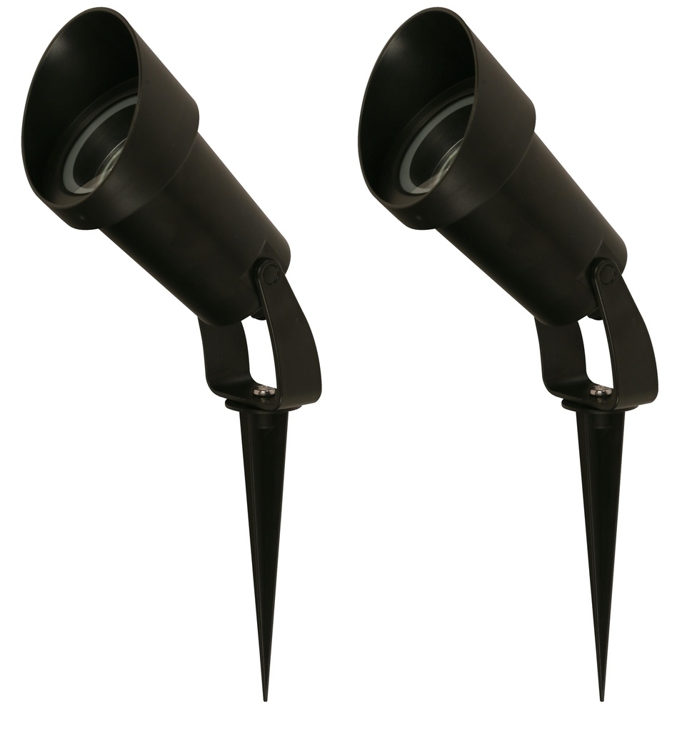 Estaca para Exterior LED Negro 7W 2 Piezas