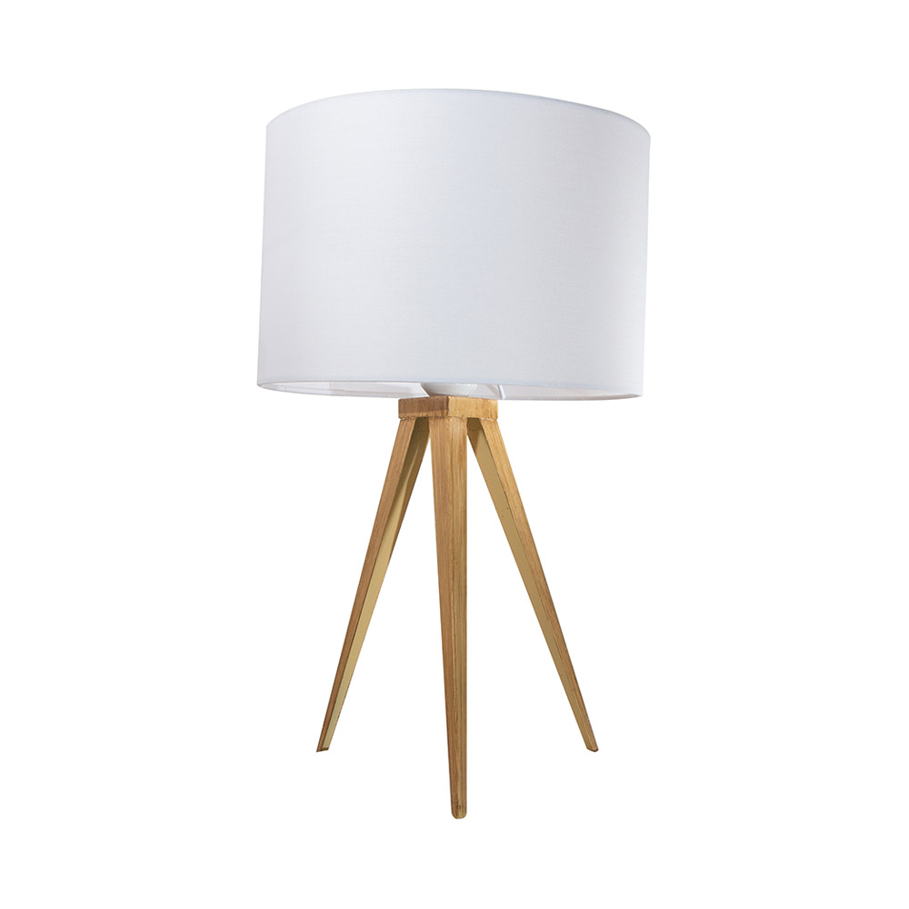 Lámpara de Mesa  Madera Clara Estilo Moderno  E27  40W 1 Luz