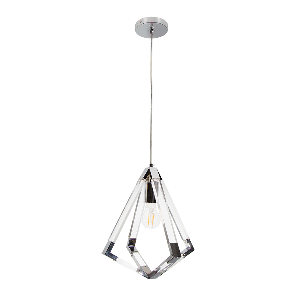 Lámpara Colgante  Cromo Estilo Moderno 40W  E27 1 Luz