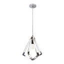 Lámpara Colgante  Cromo Estilo Moderno 40W  E27 1 Luz