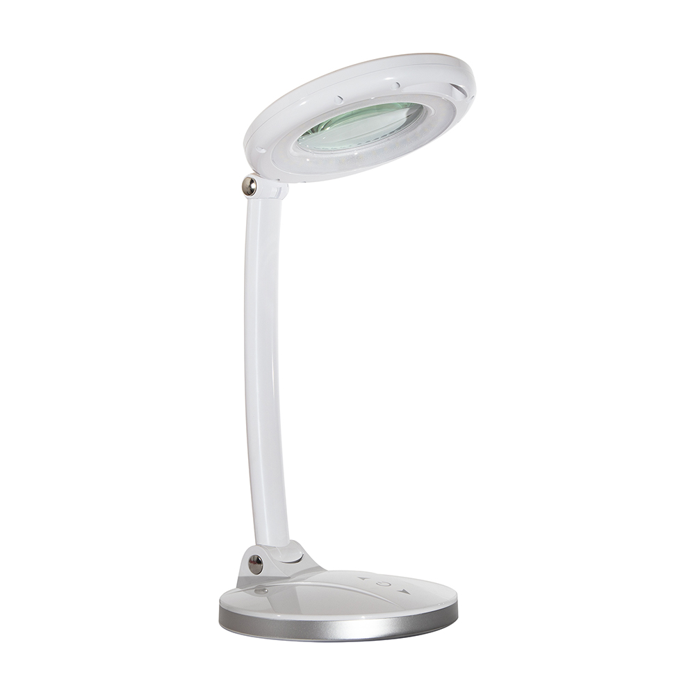 Lámpara de Escritorio Dimmiable Blanco Tipo Lupa