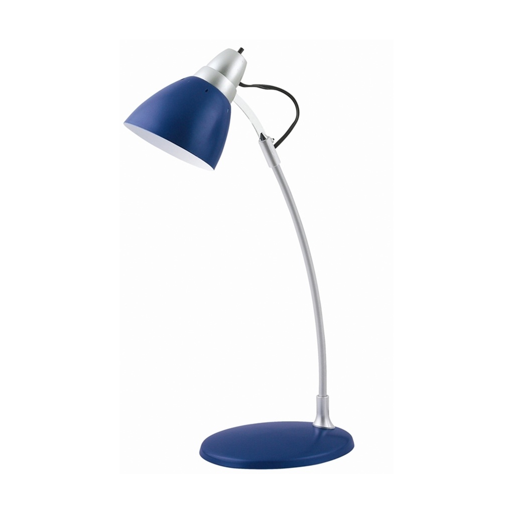 Lámpara de Mesa E-14 1 Luz 40W, con acabados en azul y níquel