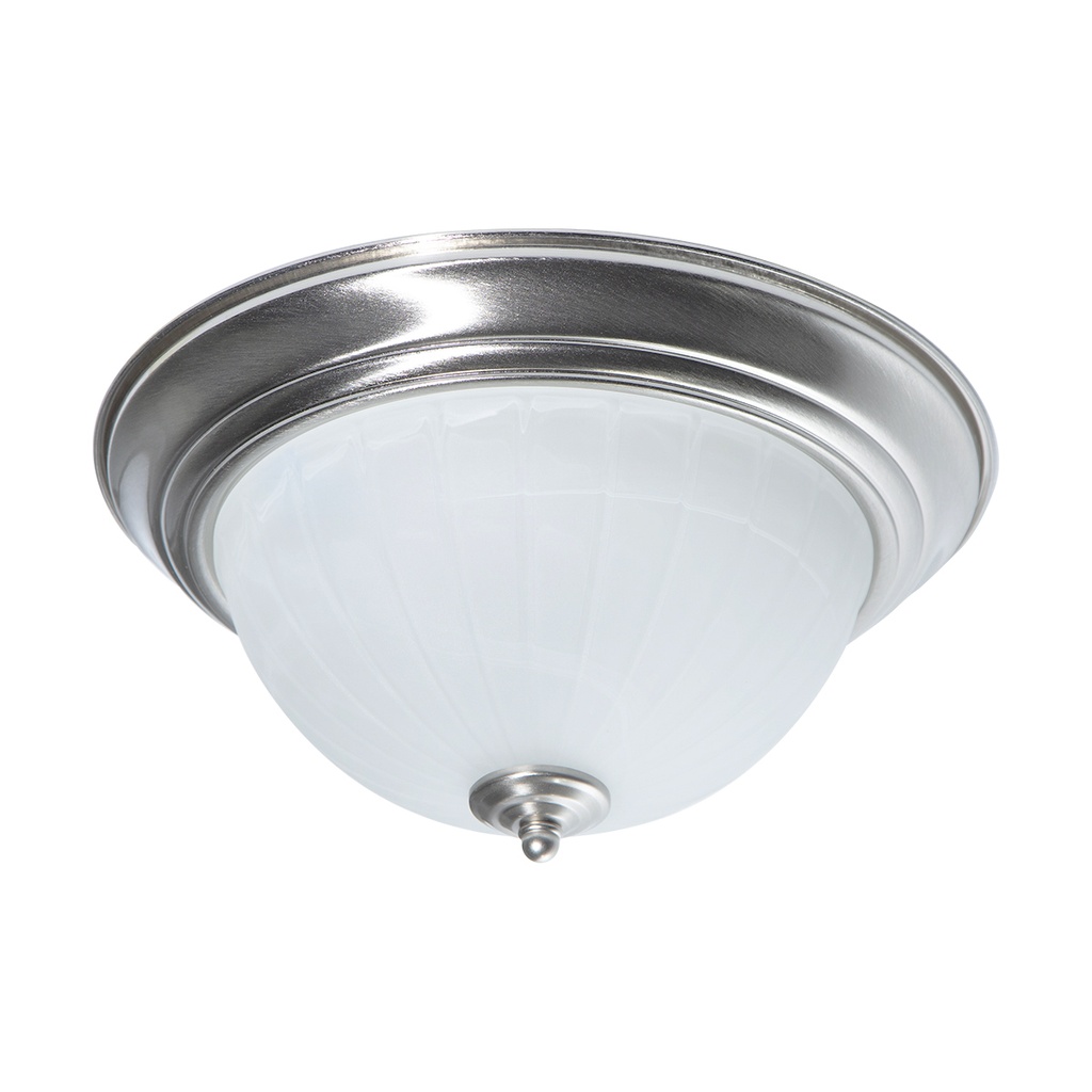 Plafón De Techo Led 17w Estilo Clásico, Níquel Satinado