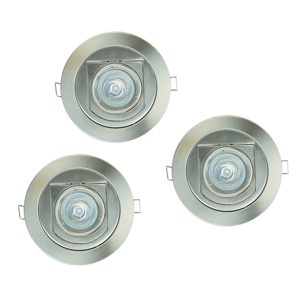 Lámpara Empotrable Color Níquel Satinado de 1 Luz