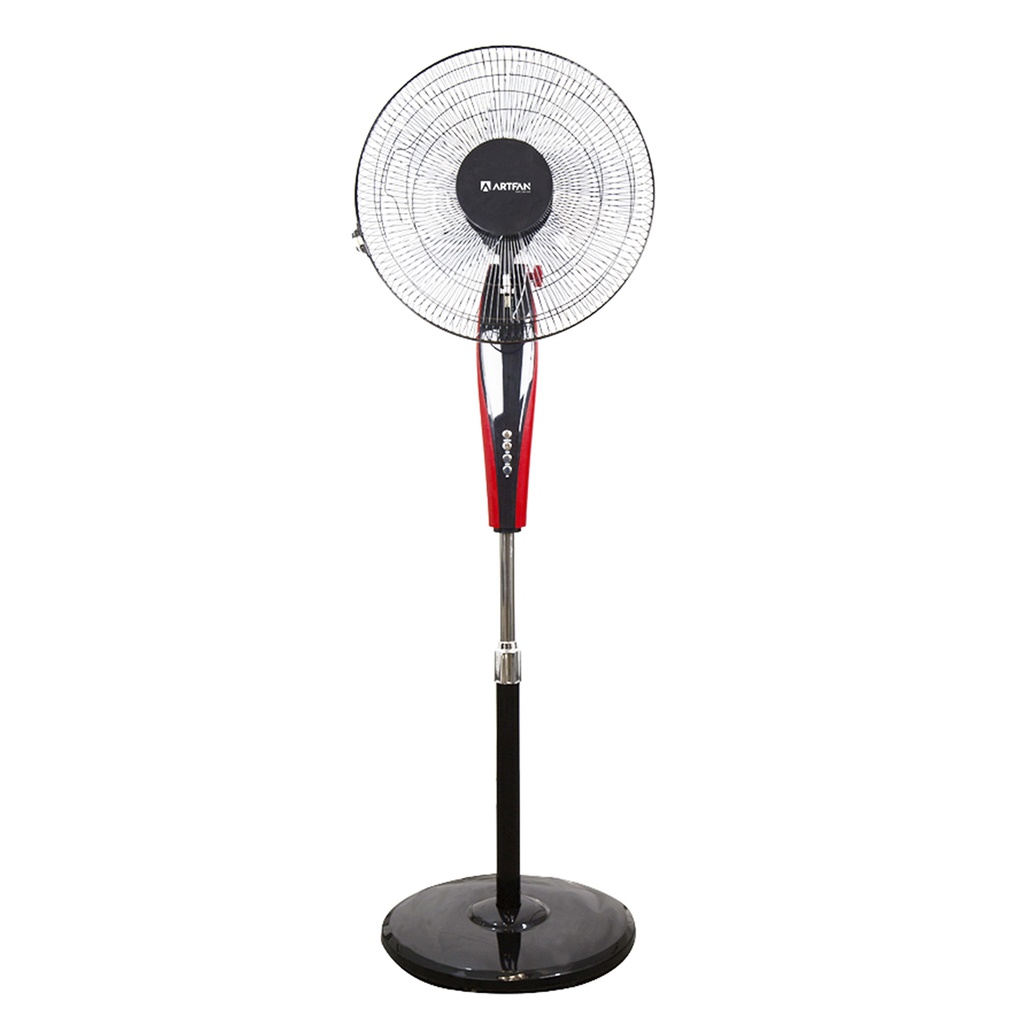 Ventilador de Piso 16" Rojo 3 Velocidades Timer Control Remoto