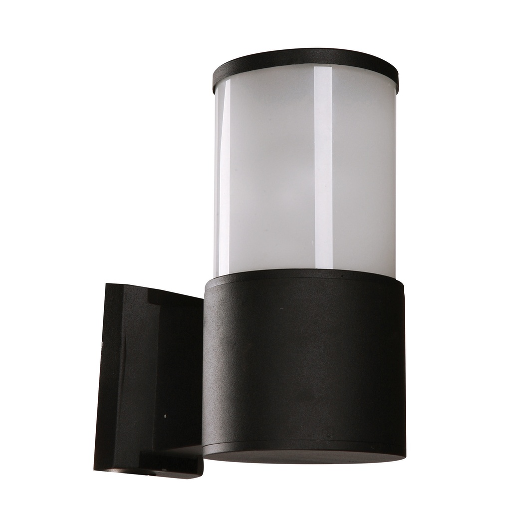 Aplique de Pared Inlite Negro Brillante E27 de 1 Luz