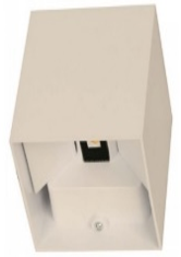 Lámpara de pared LED, acabado negro, 6W, luz amarilla 3000K