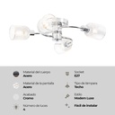 LAMPARA DE TECHO CROMADO 4L E27