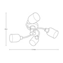 LAMPARA DE TECHO CROMADO 4L E27