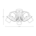 LAMPARA DE TECHO CROMADO 5L E27