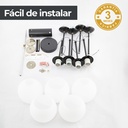 LAMPARA DE TECHO CROMADO 5L E27