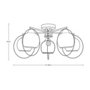 LAMPARA DE TECHO CROMADO 5L E27