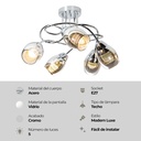 LAMPARA DE TECHO CROMADO 5L E27