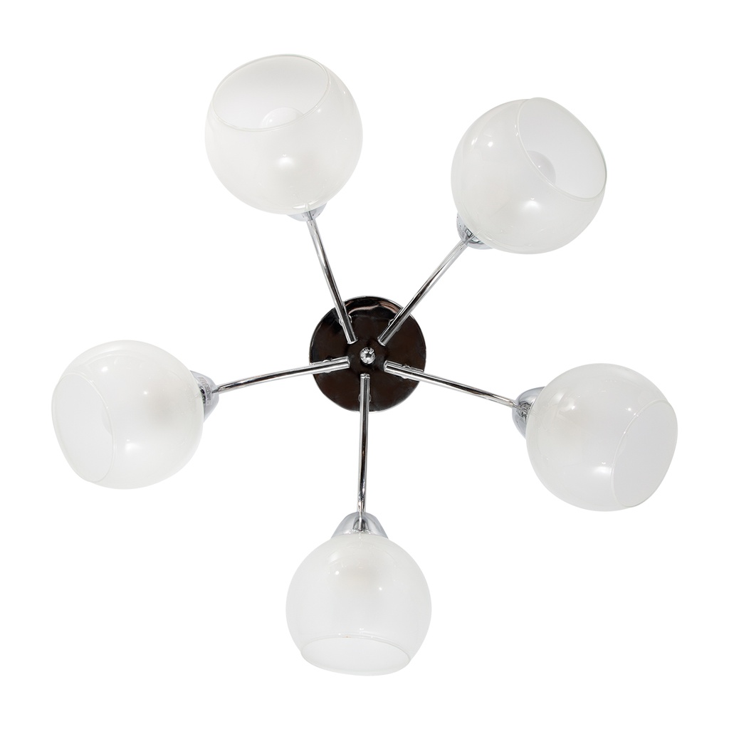 LAMPARA DE TECHO CROMADO 5L E27