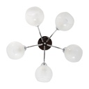 LAMPARA DE TECHO CROMADO 5L E27