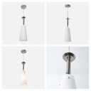 Lámpara de Techo Moderna Blanco y Níquel Satinado 60W E27 1 Luz