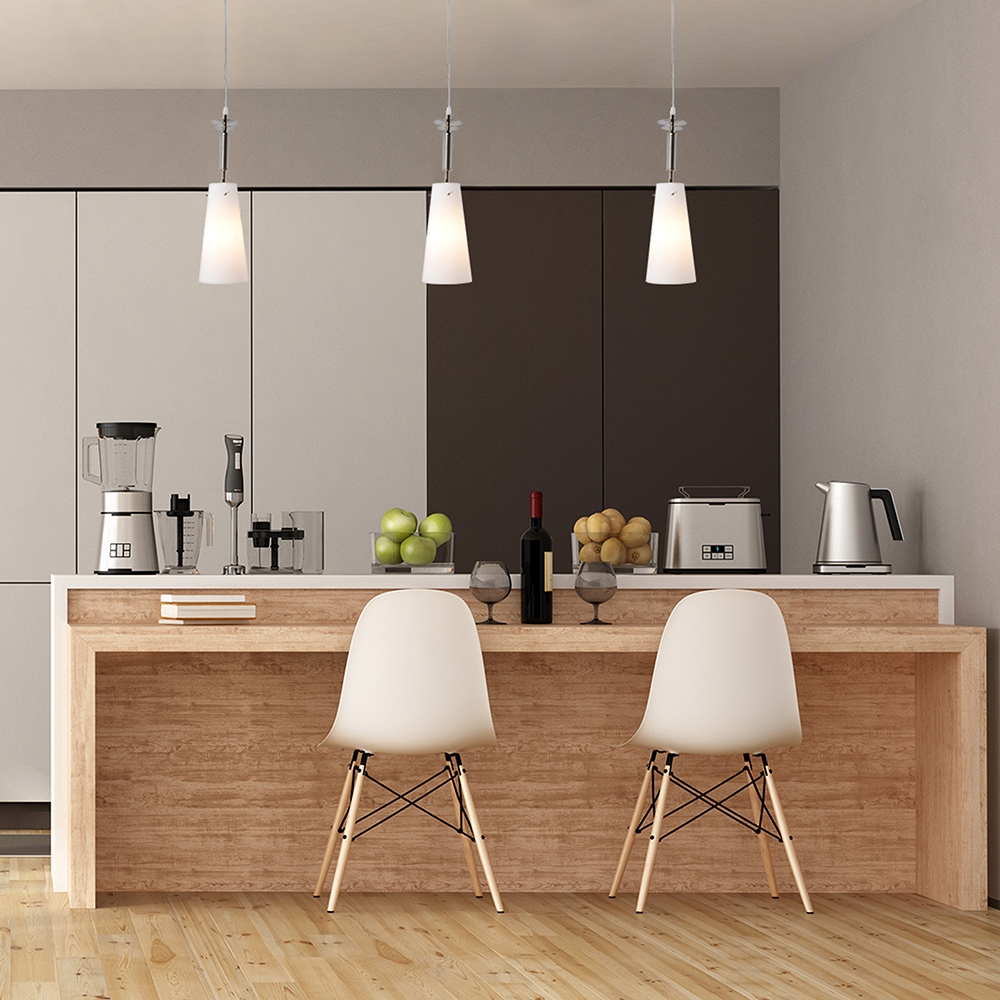 Lámpara de Techo Moderna Blanco y Níquel Satinado 60W E27 1 Luz