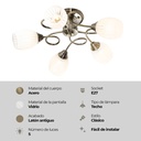 LAMPARA DE TECHO LATON 5L E27