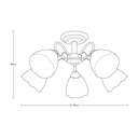 LAMPARA DE TECHO LATON 5L E27