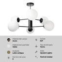 LAMPARA DE TECHO LATON 6L E27