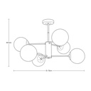 LAMPARA DE TECHO LATON 6L E27