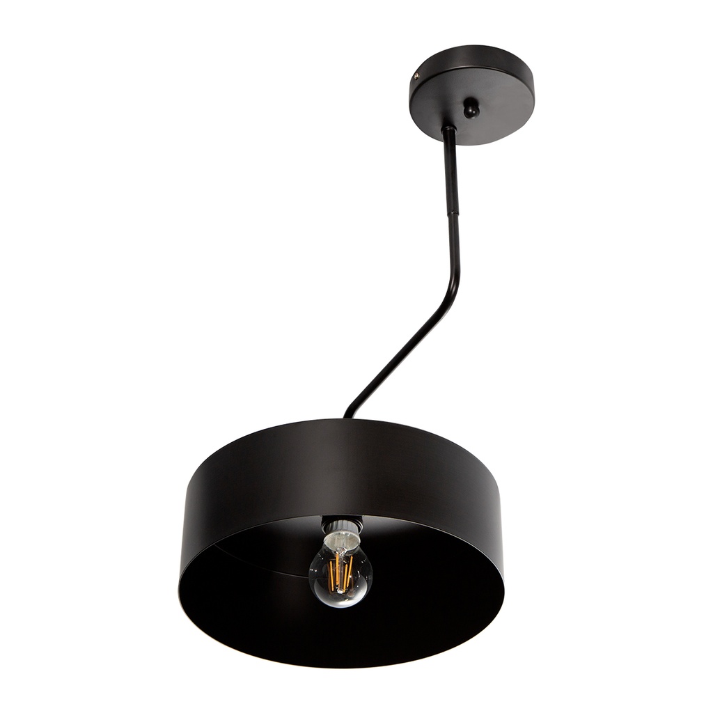 LAMPARA DE TECHO NEGRO 1L E27