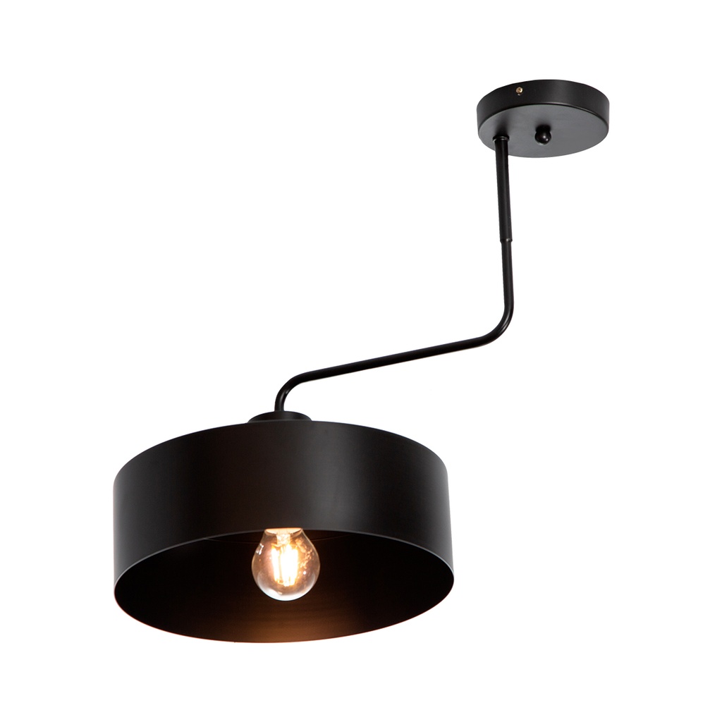 LAMPARA DE TECHO NEGRO 1L E27