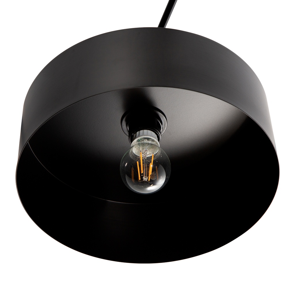 LAMPARA DE TECHO NEGRO 1L E27
