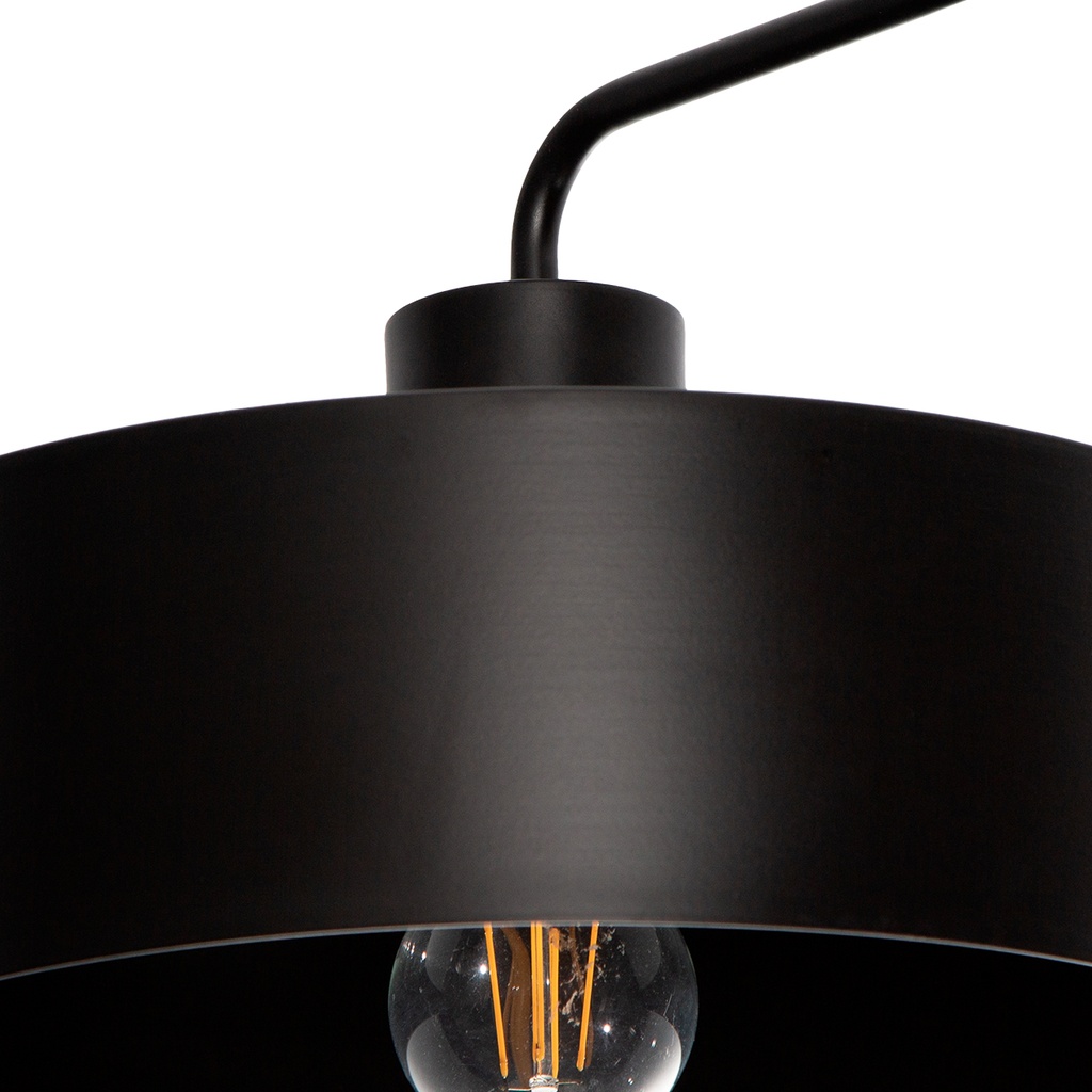 LAMPARA DE TECHO NEGRO 1L E27