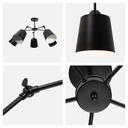 LAMPARA DE TECHO NEGRO 5L E27