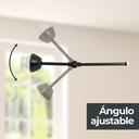 LAMPARA DE TECHO NEGRO 8L E27