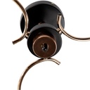 LAMPARA DE TECHO NEGRO Y DORADO 3L E27