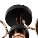 LAMPARA DE TECHO NEGRO Y DORADO 3L E27